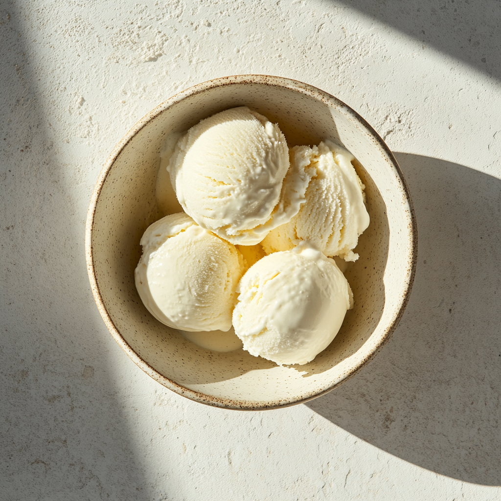 Homemade Ice Cream with crispy potato crust and vegetable filling a white plate overhead view