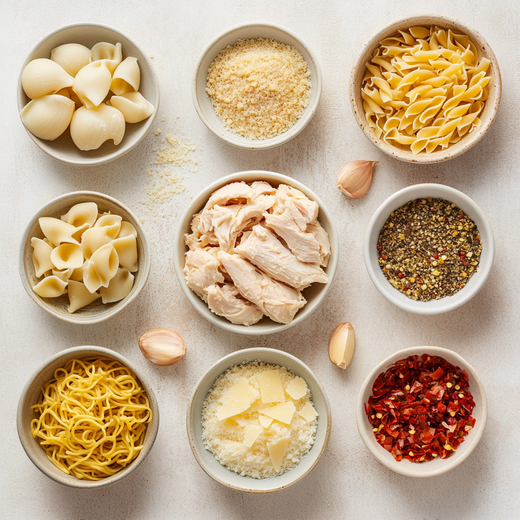 Pasta Easy with crispy potato crust and vegetable filling a white plate overhead view
