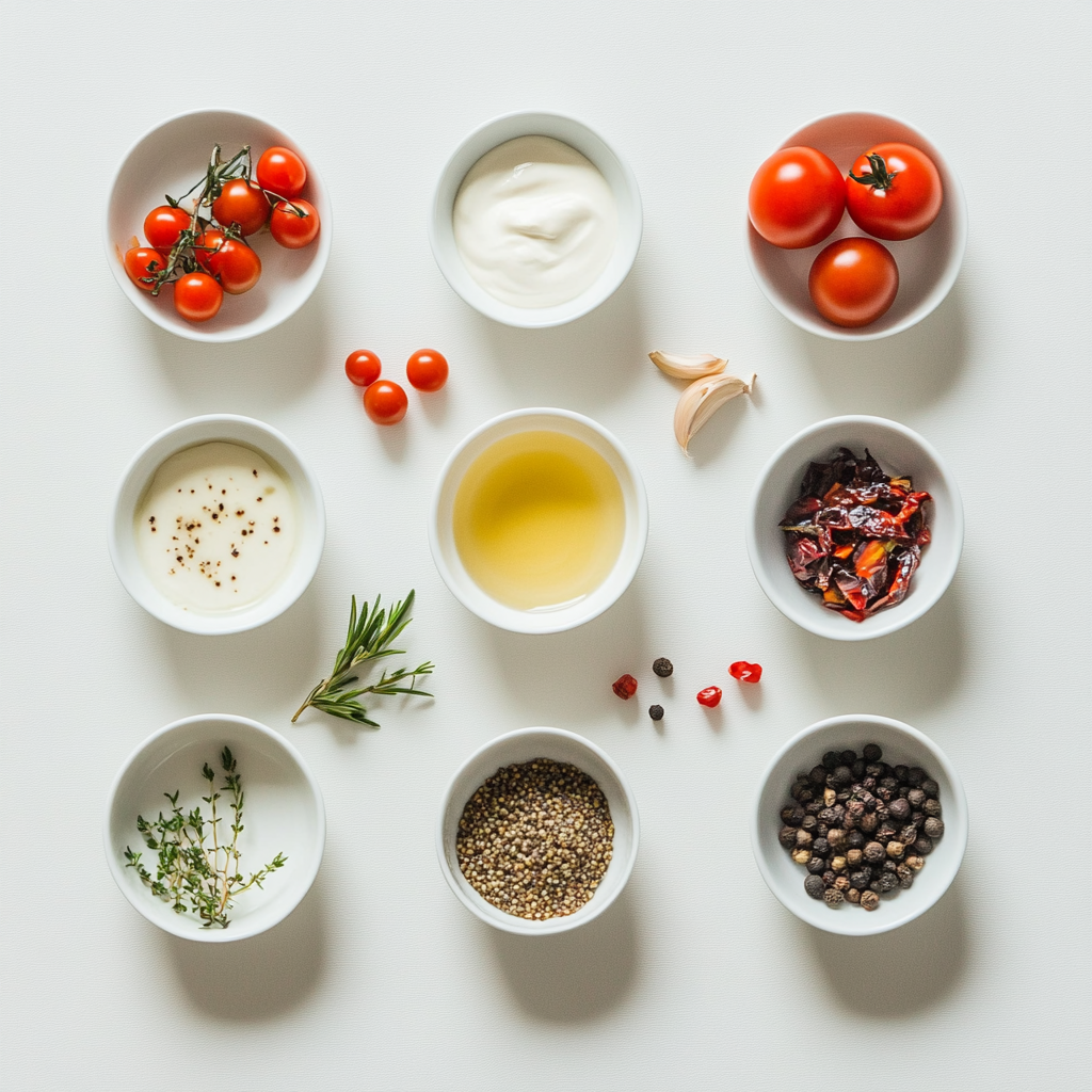 Ingredients for Easy Recipes You Can Make in Minutes laid out on a surface
