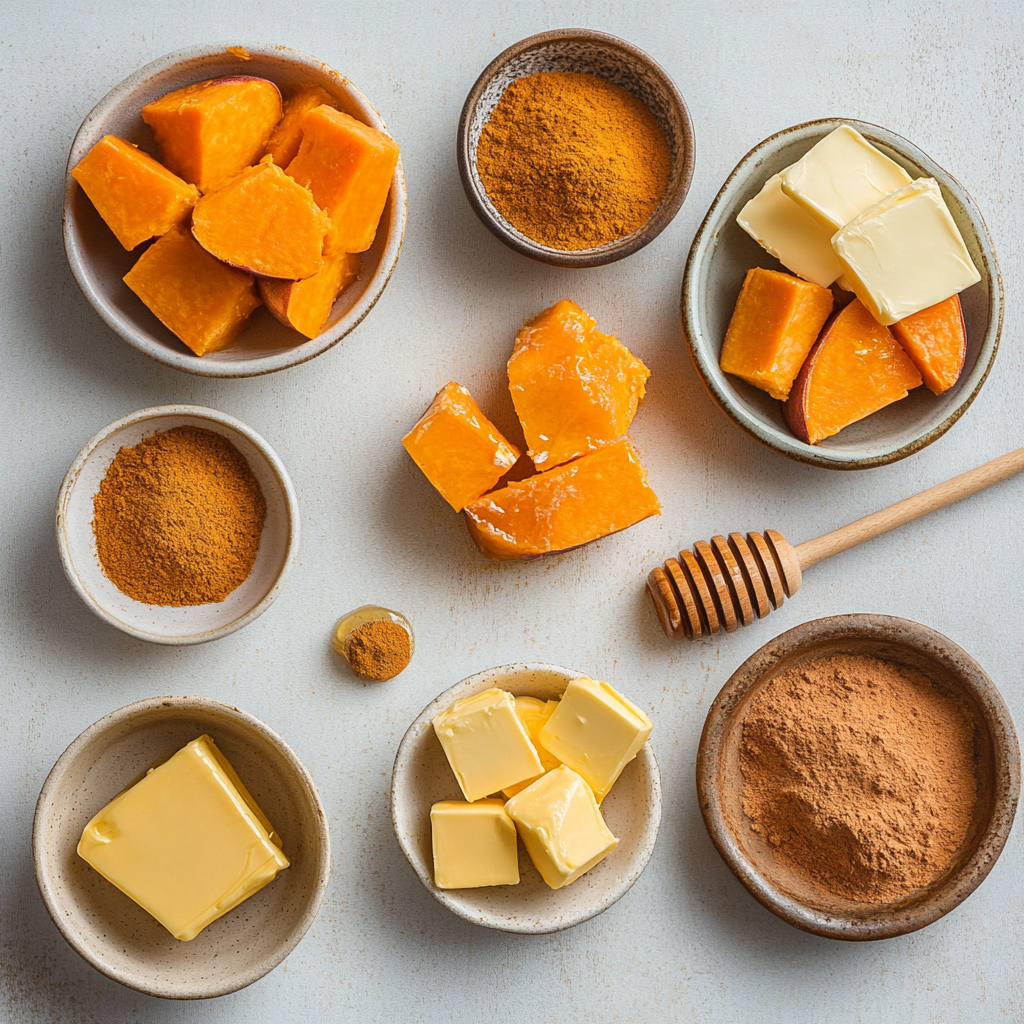 Ingredients for White Chocolate Cranberry Blondies