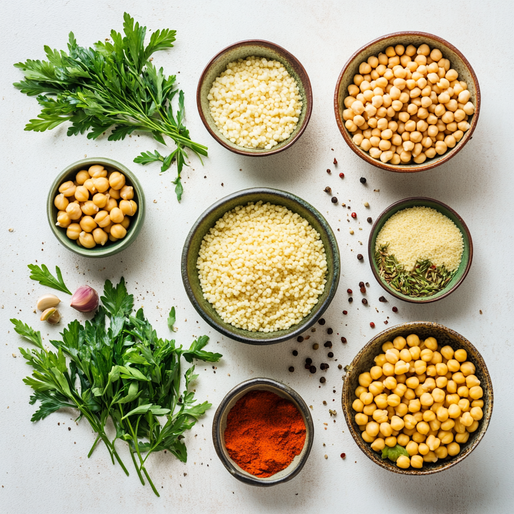 Ingredients for Moroccan Couscous with Chickpeas