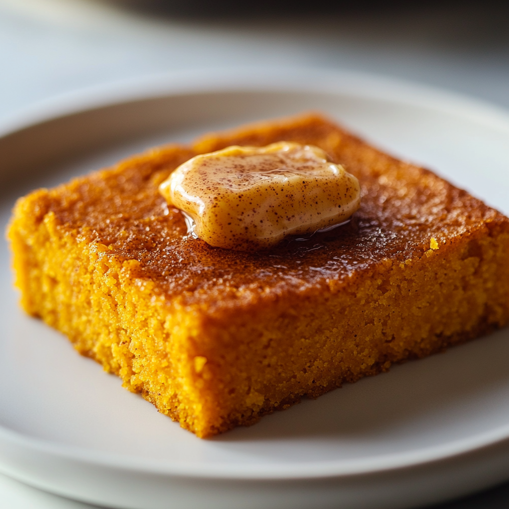 Cinnamon Honey Butter Sweet Potato Cornbread 🍠🍯�