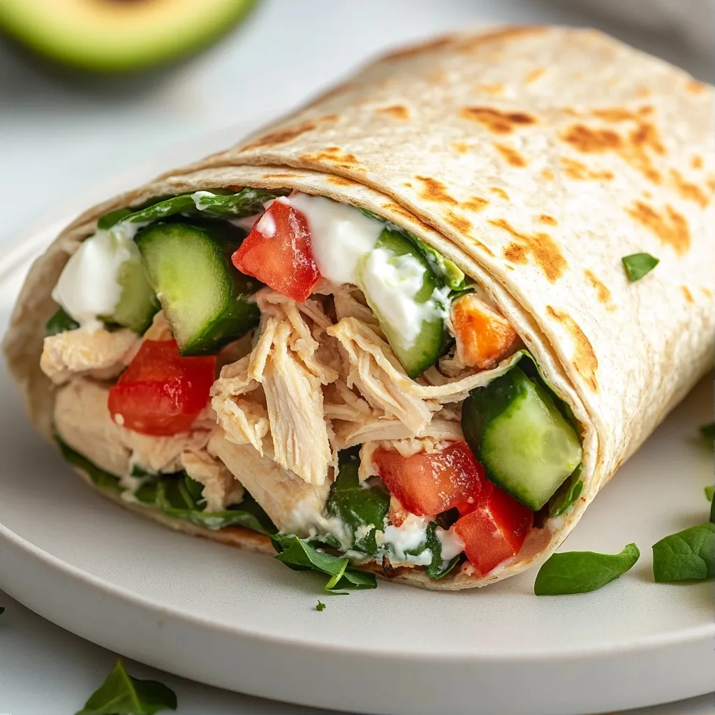 High Protein Chicken Wrap for Busy Days