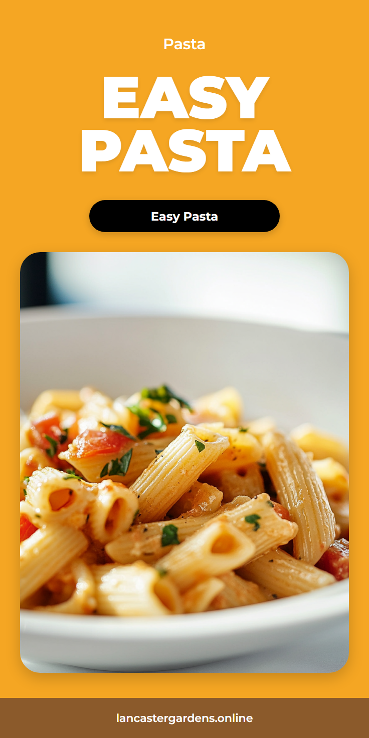 Easy Pasta with crispy potato crust and vegetable filling a white plate overhead view