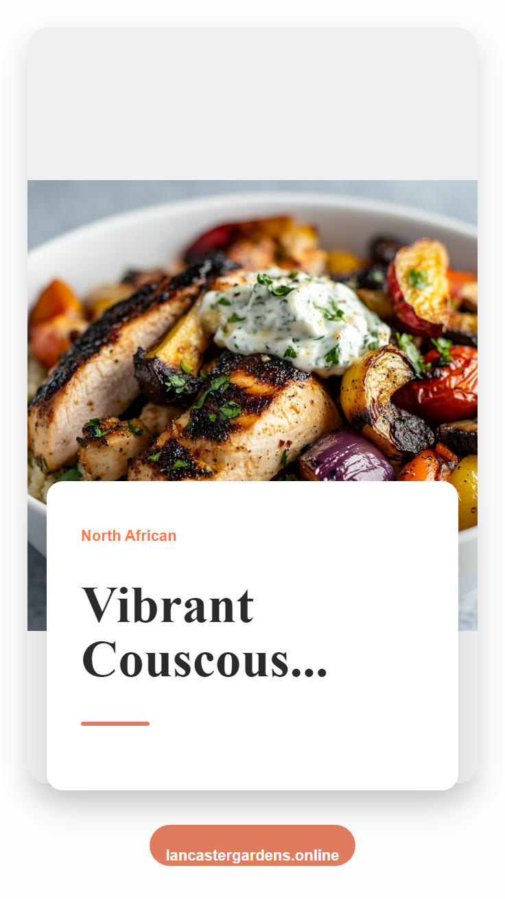 Couscous with Spices and Herbs with crispy potato crust and vegetable filling a white plate overhead view