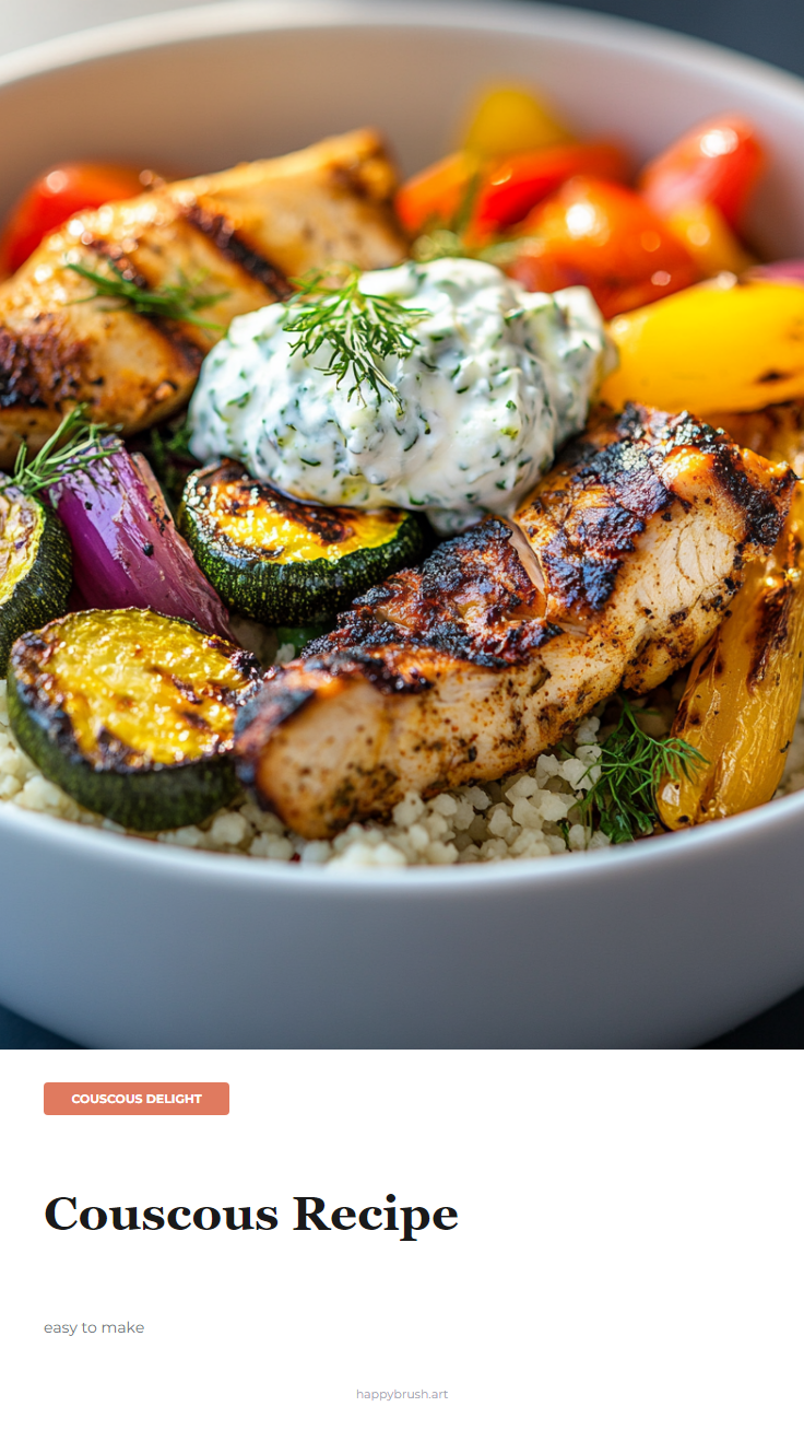 Couscous with Spices and Herbs with crispy potato crust and vegetable filling a white plate overhead view